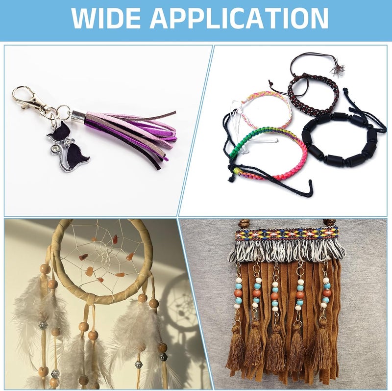 uxcell 3Pcs Faux Suede Leather String, 4.4 Yards 3mm Flat Suede Cord Thin Leather Lace for Jewelry Making Dream Catchers DIY Crafts, Dark Gray - Image 5